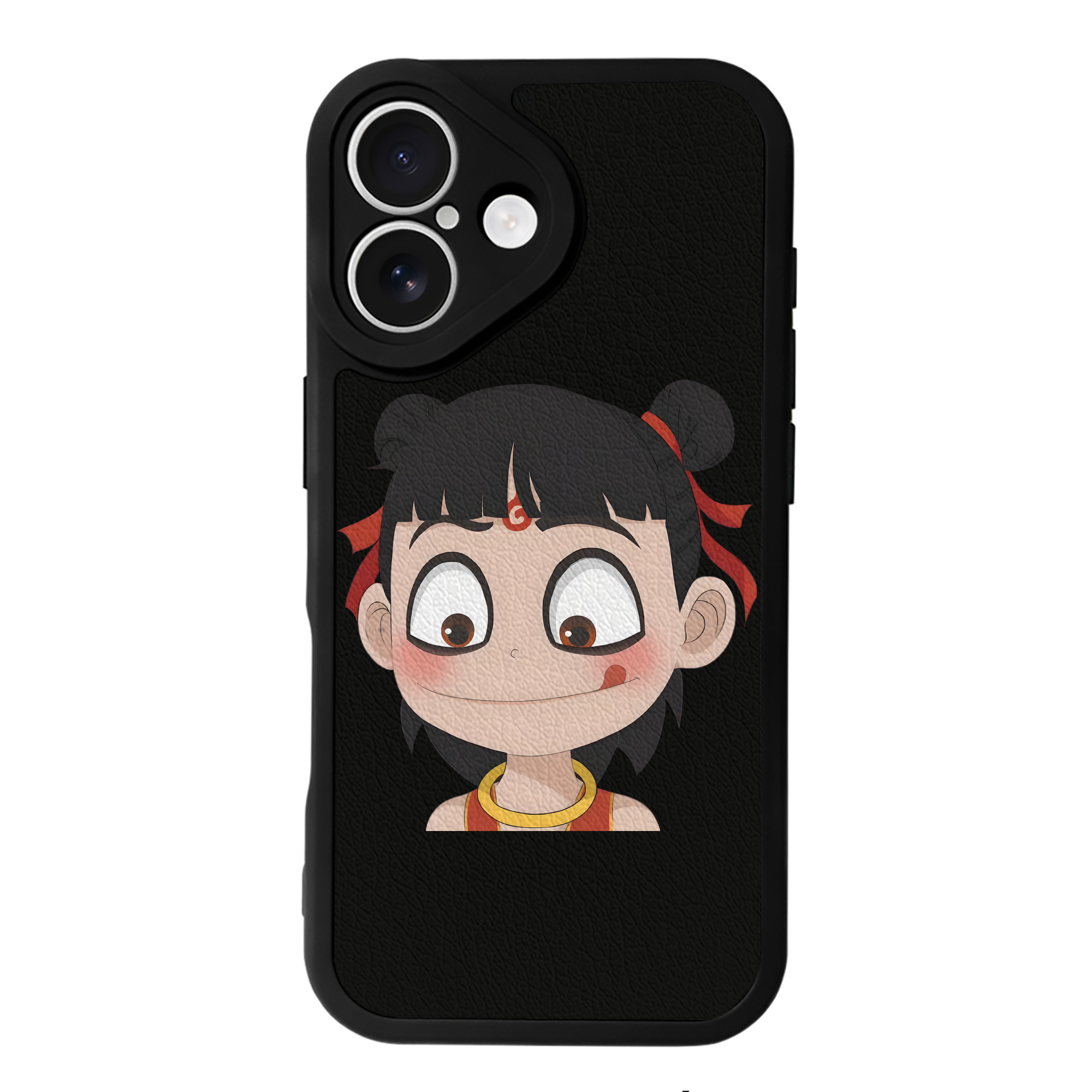 （画像用） Ne Zha 2 ナタ 魔童の大暴れ 【iPhone 16シリーズ対応】シリコンスマホケース（レザー調） 材質：シリコン